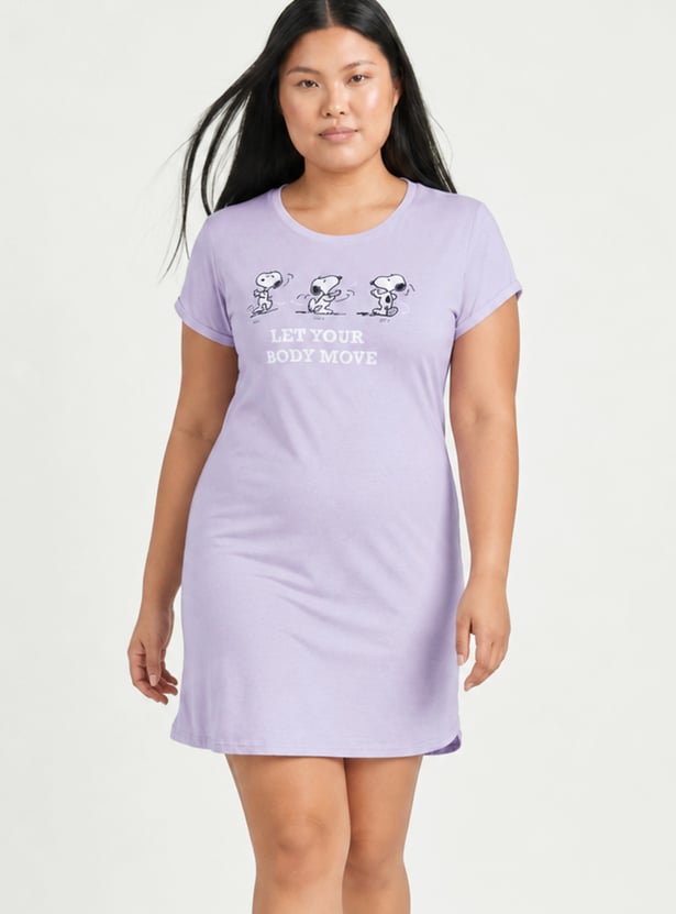 Women Snoopy Character Nightdress
