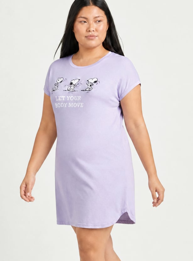 Women Snoopy Character Nightdress