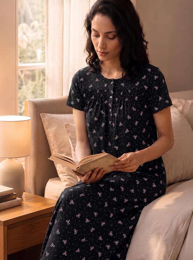 Women Printed Nightgown