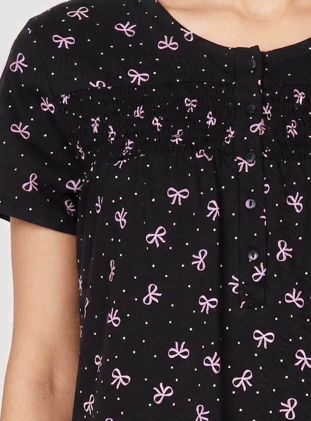 Women Printed Nightgown