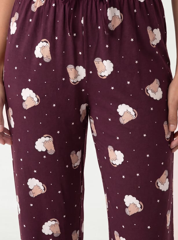 Women Printed PJ Set