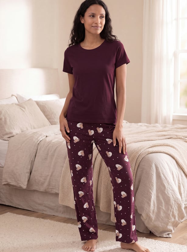 Women Printed PJ Set