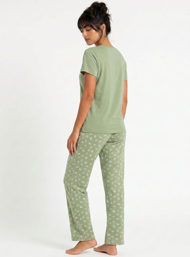 Women Printed PJ Set