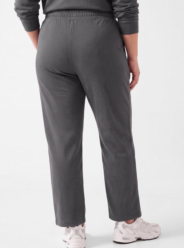Women Pintuck Wide Leg Sports Track Pants