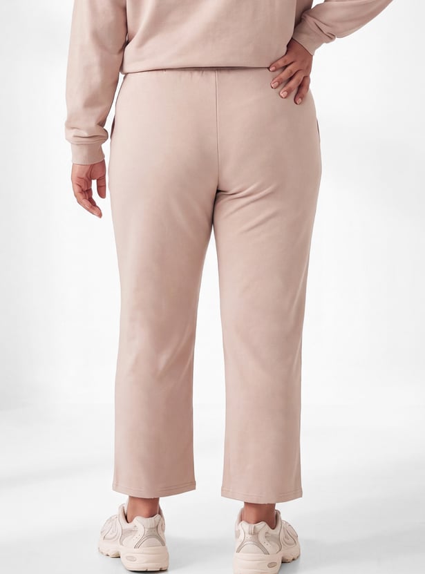 Women Pintuck Wide Leg Sports Track Pants