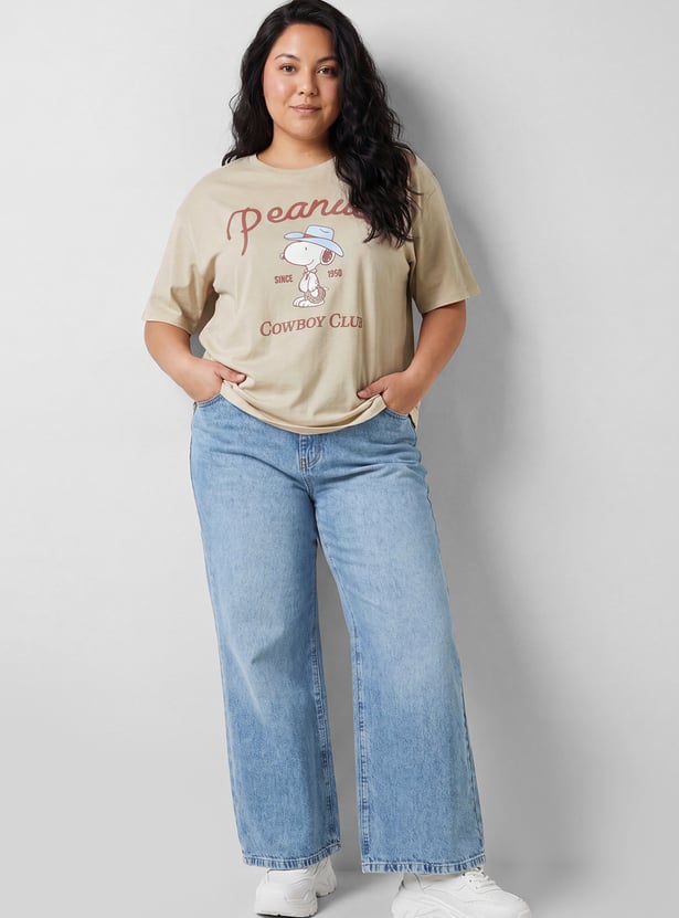 URB_N Women Peanut Oversized T-shirt