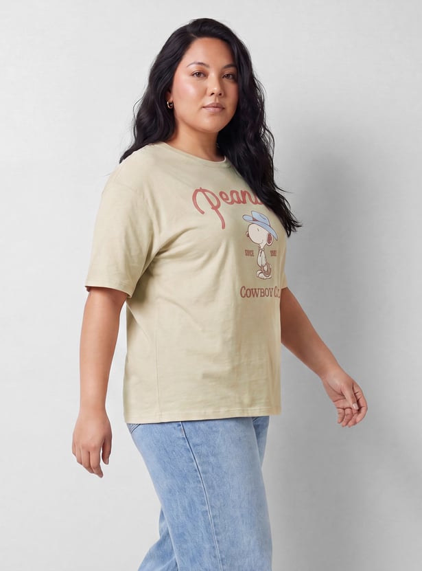 URB_N Women Peanut Oversized T-shirt