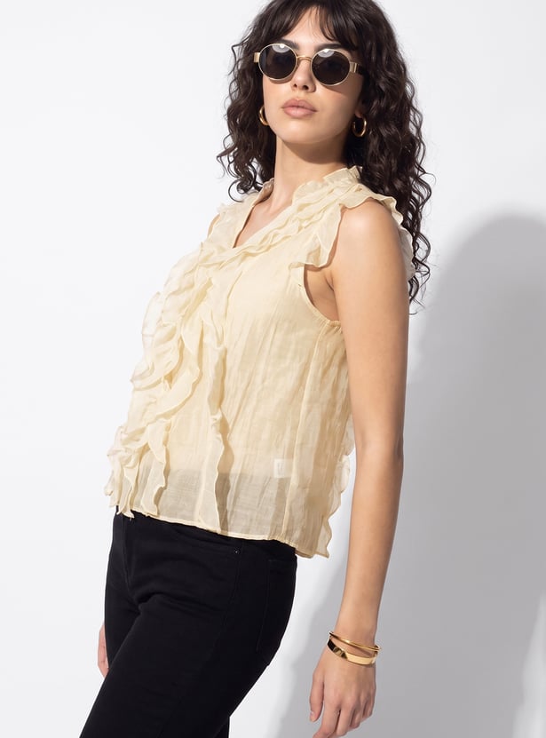 URB_N Women Ruffled Blouse