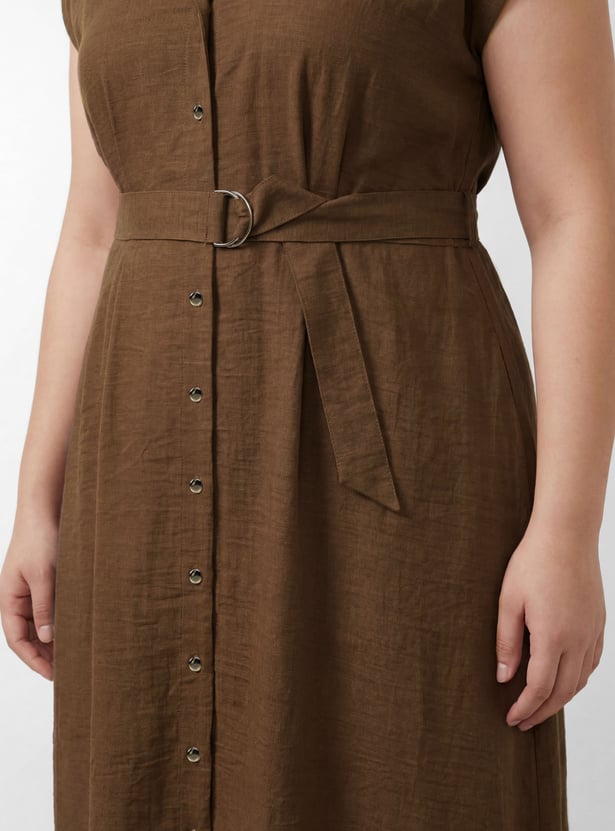 Women Solid Midi Dress