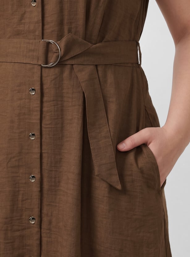 Women Solid Midi Dress
