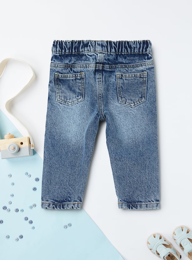 Boys Embroidered Slim Fit Jeans