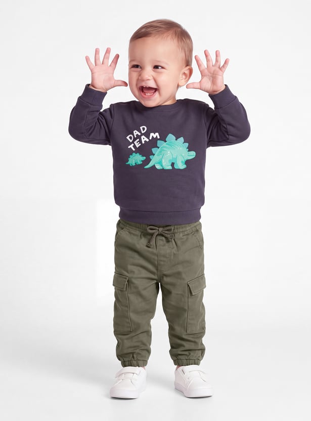 Boys Solid Cargo Joggers