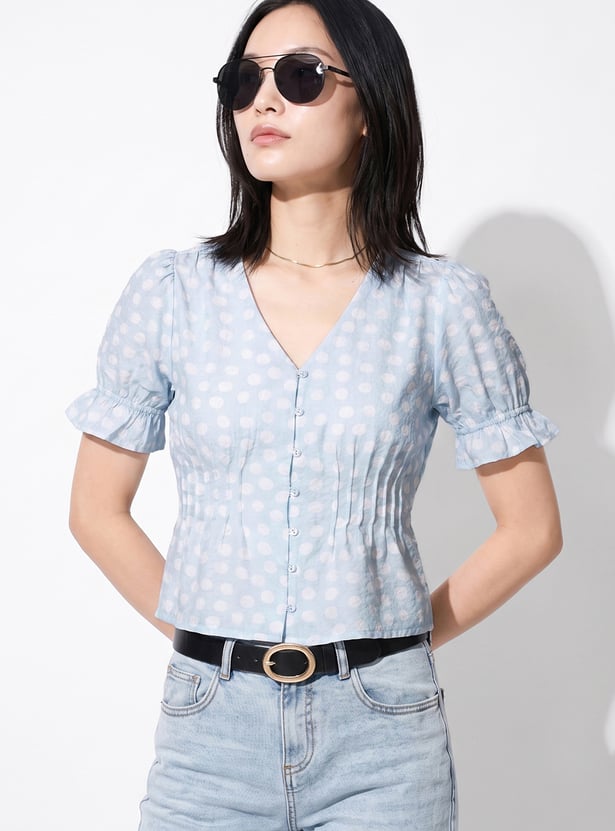 URB_N Women Polka Dots Blouse