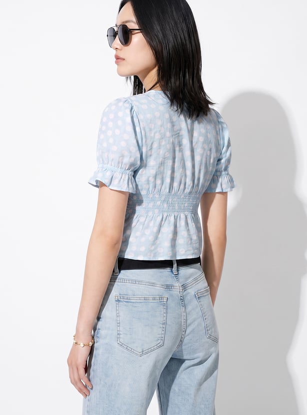 URB_N Women Polka Dots Blouse