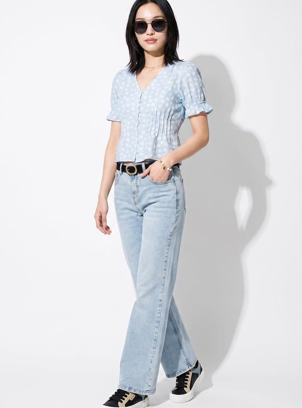 URB_N Women Polka Dots Blouse