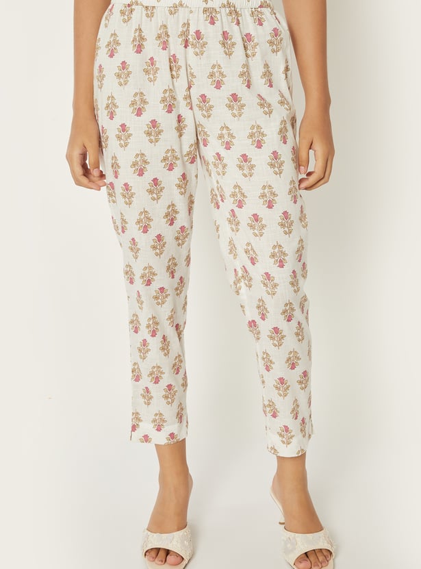 Women Floral Print Straight Kurta Set