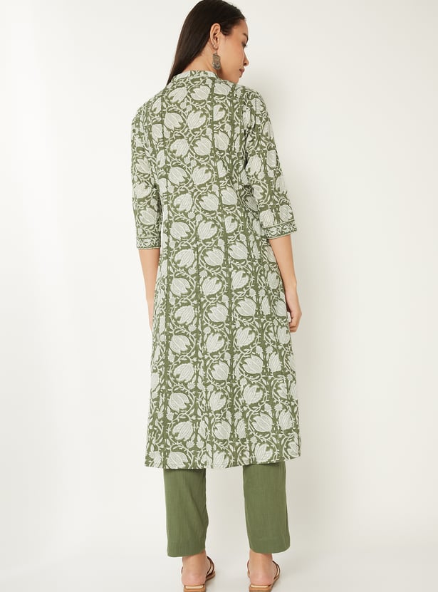 Women Floral Print Kurta Set