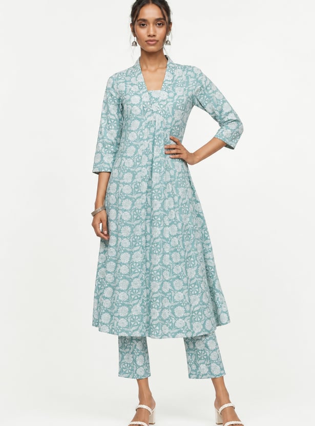 Women Printed A-line Kurta Set