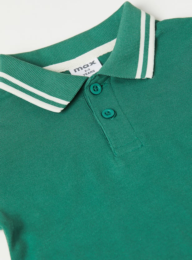 Boys Solid Polo T-shirt
