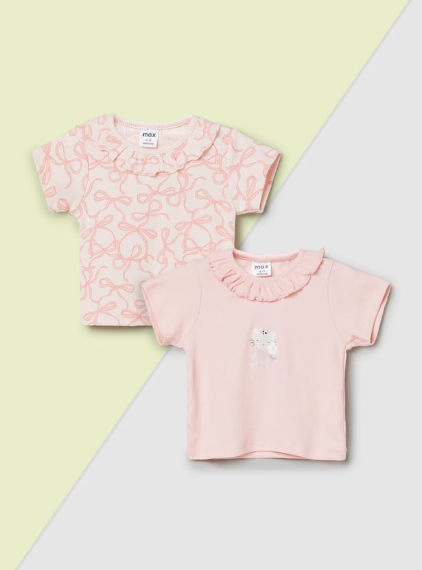Girls Printed Tops - Pack of 2