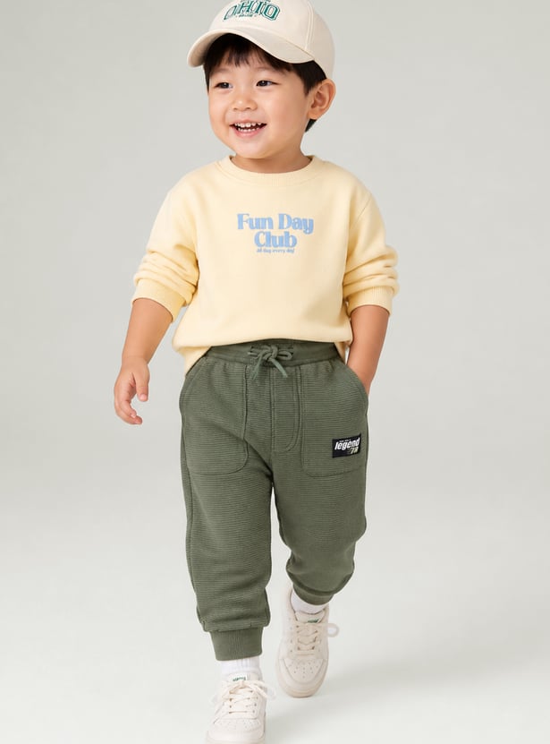 Boys Textured Joggers