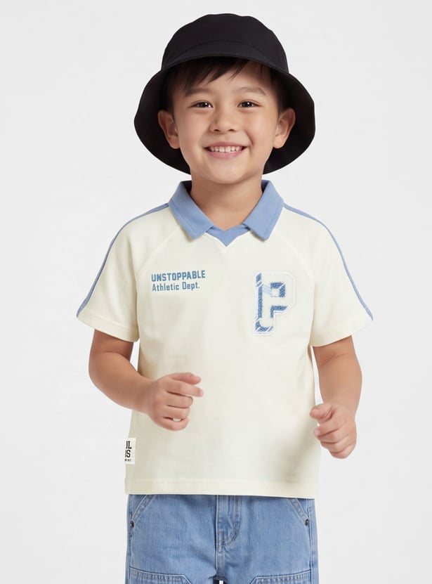 Boys Printed Polo T-shirt