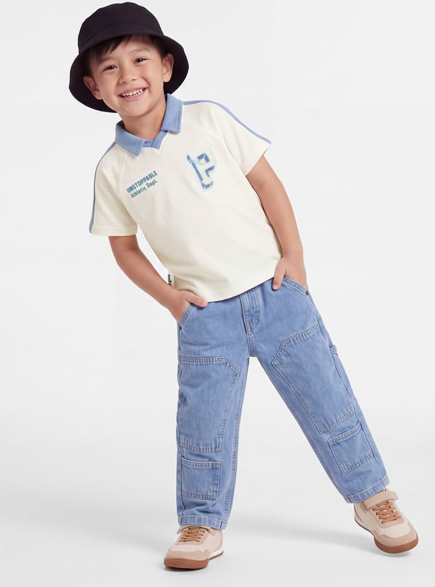 Boys Printed Polo T-shirt