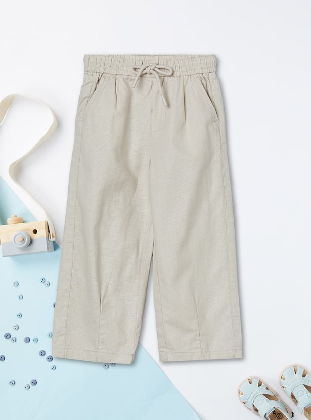 Boys Solid Track Pants