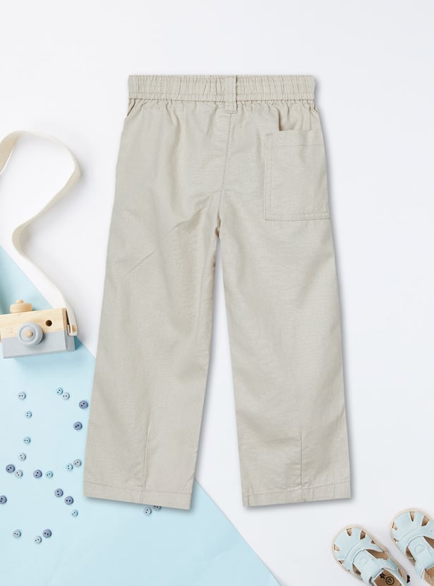 Boys Solid Track Pants