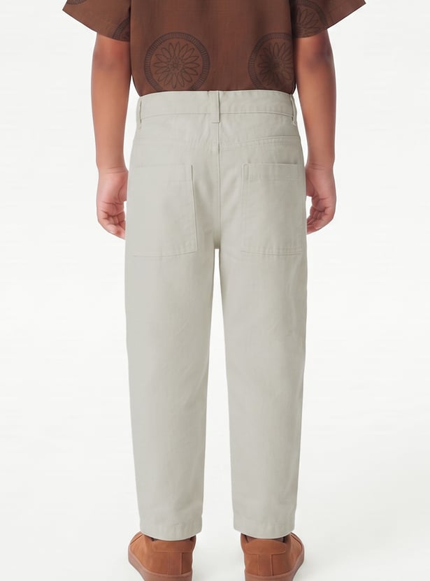 Boys Solid Track Pants