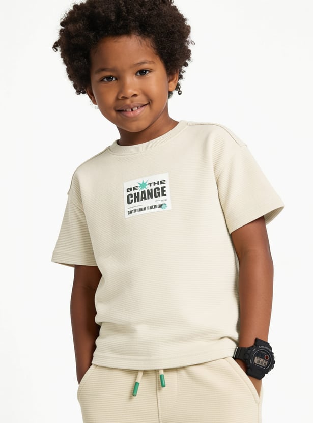 Boys Printed T-shirt with Shorts Set