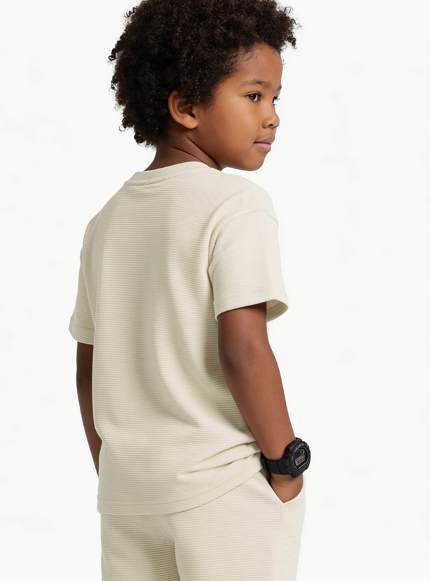 Boys Printed T-shirt with Shorts Set