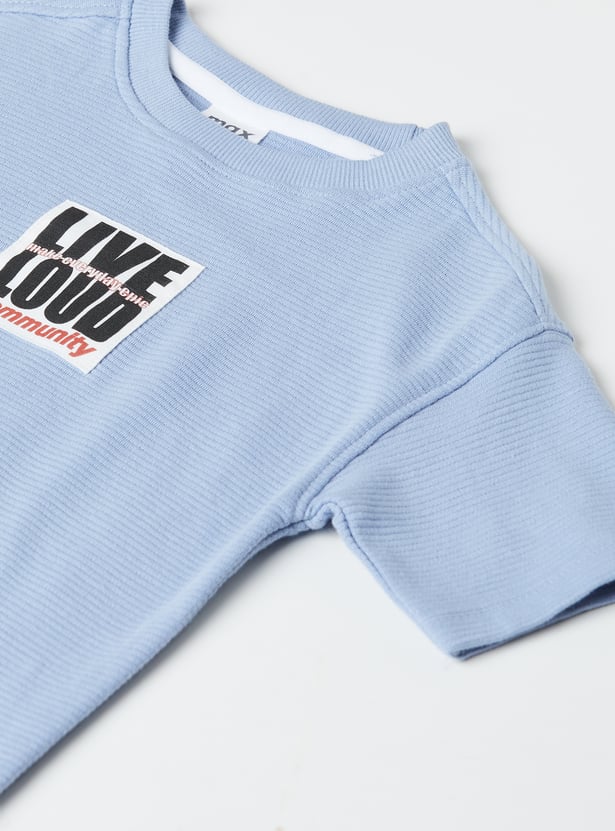 Boys Printed T-shirt with Shorts Set