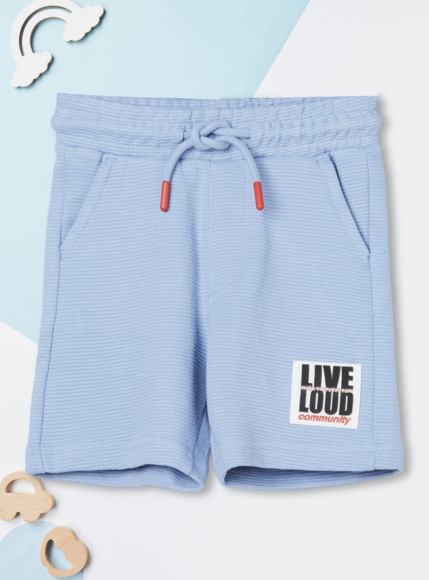 Boys Printed T-shirt with Shorts Set