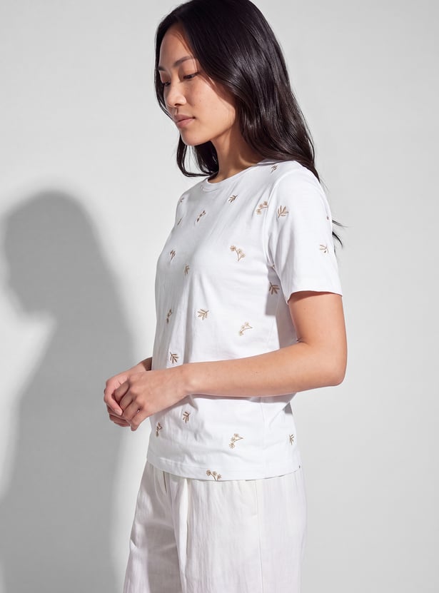 Women Embroidered T-shirt