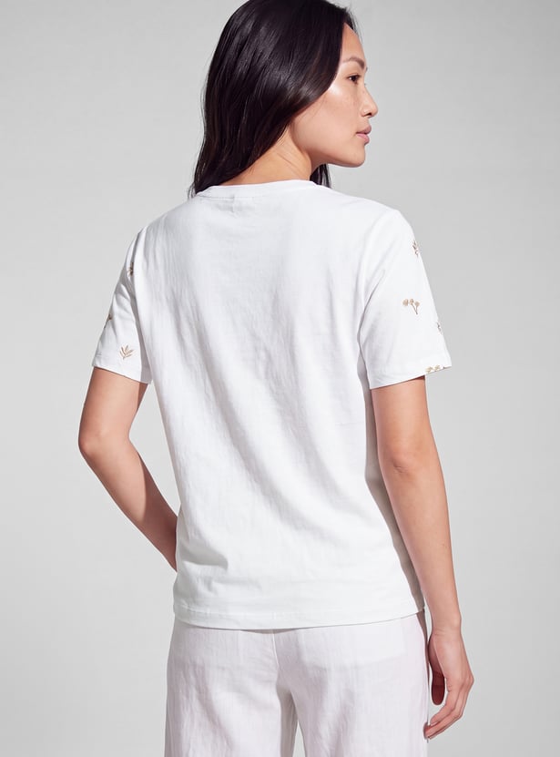 Women Embroidered T-shirt