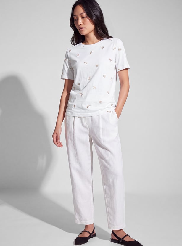 Women Embroidered T-shirt