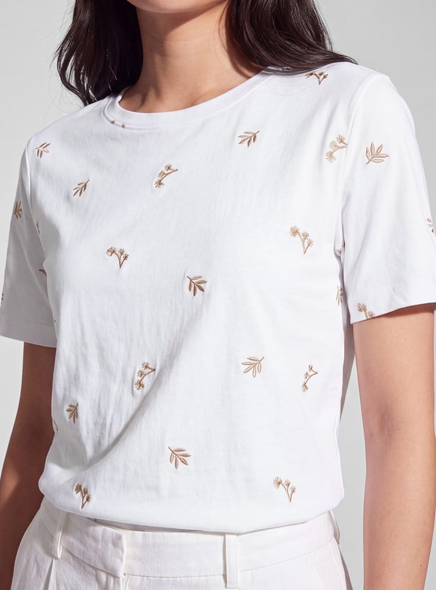 Women Embroidered T-shirt