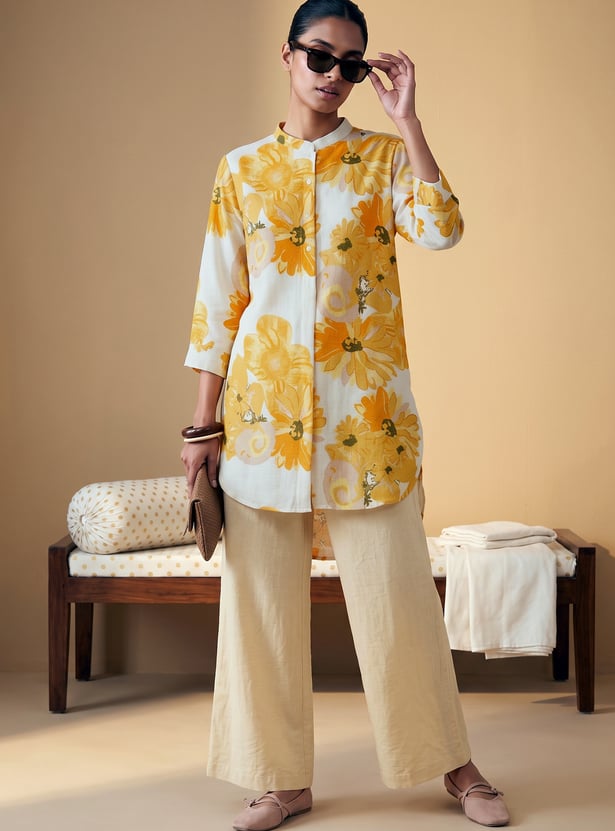 Women Floral Print Straight Kurta