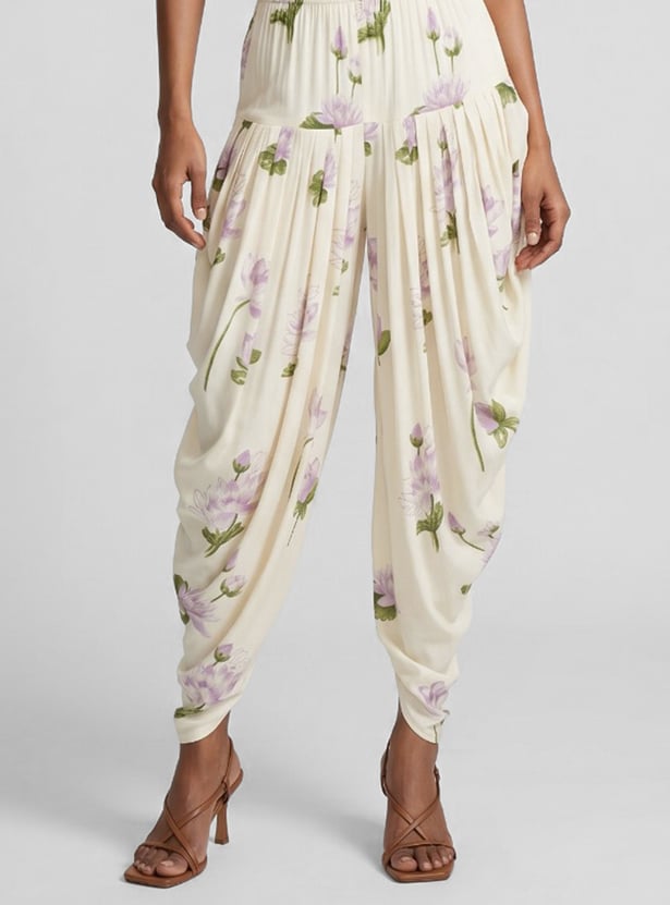 Women Floral Print Dhoti Pants