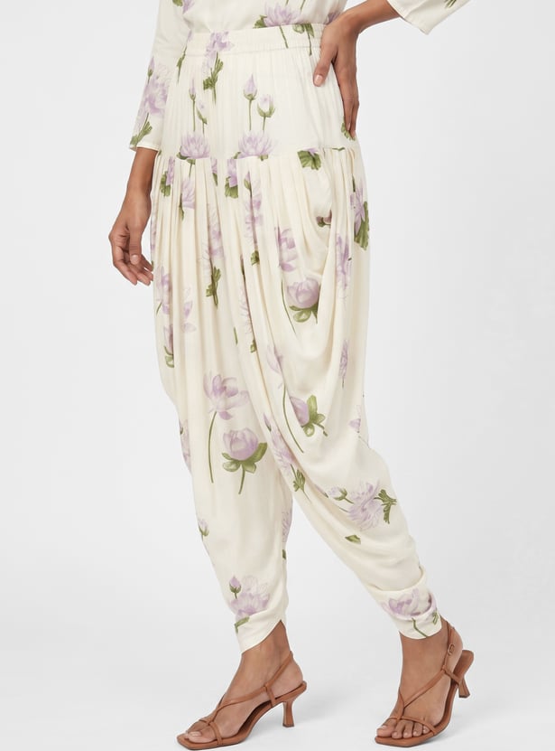 Women Floral Print Dhoti Pants