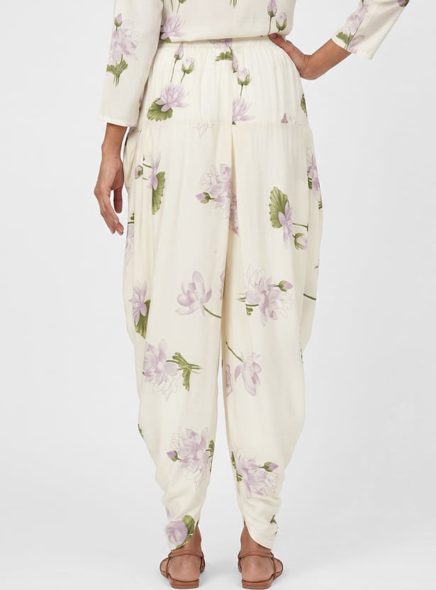 Women Floral Print Dhoti Pants