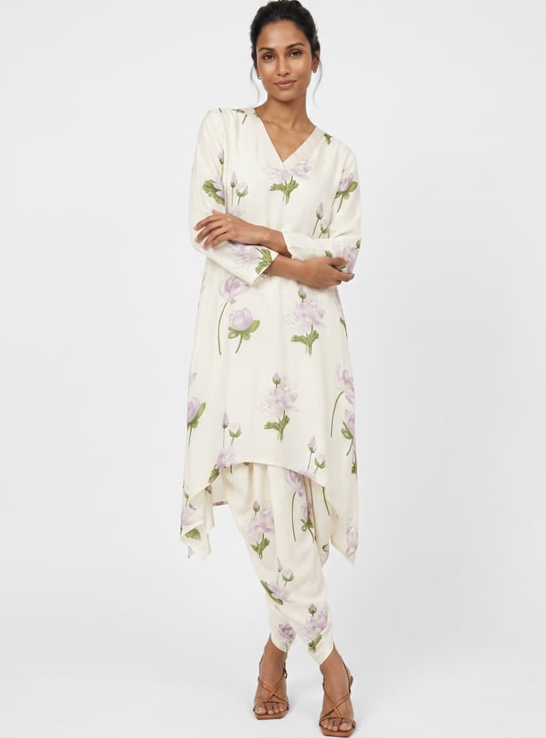 Women Floral Print Dhoti Pants