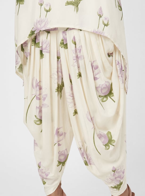 Women Floral Print Dhoti Pants