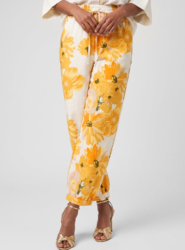 Women Floral Print Harem Pants