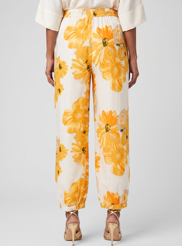 Women Floral Print Harem Pants