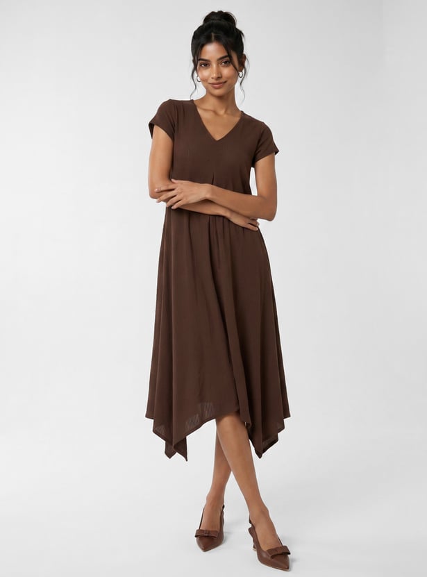 Women Solid Midi Dress