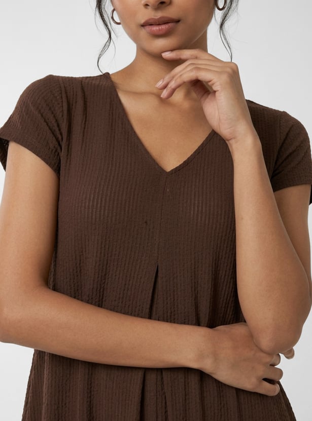 Women Solid Midi Dress