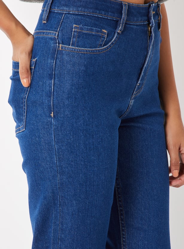 Women High Rise Straight Fit Jeans