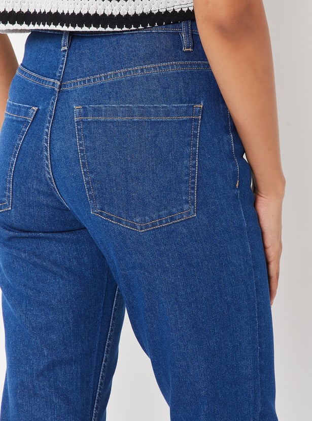 Women High Rise Straight Fit Jeans